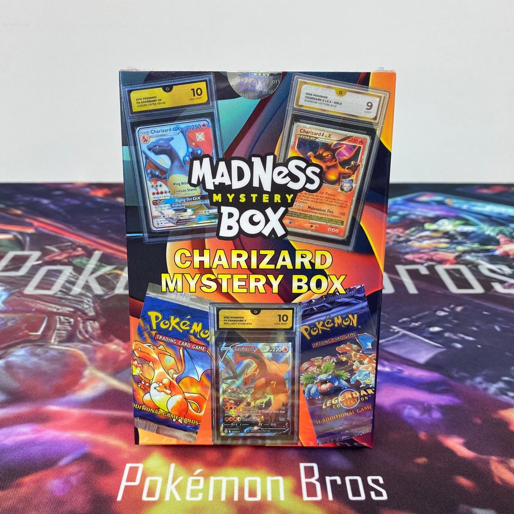 Pokémon Mystery box - Madness Mystery Box - Charizard Graded Card + 2 Boosterpacks - Pokémon #1.0
