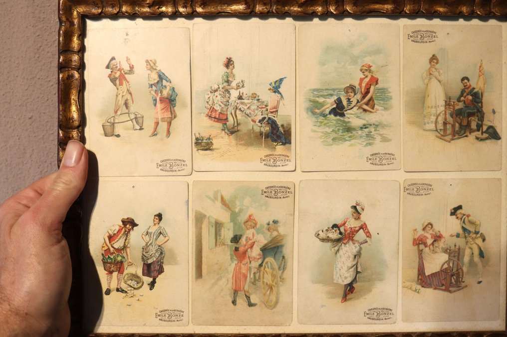 Met antieke prenten - 框架 (2)  - 木, 玻璃 #2.1