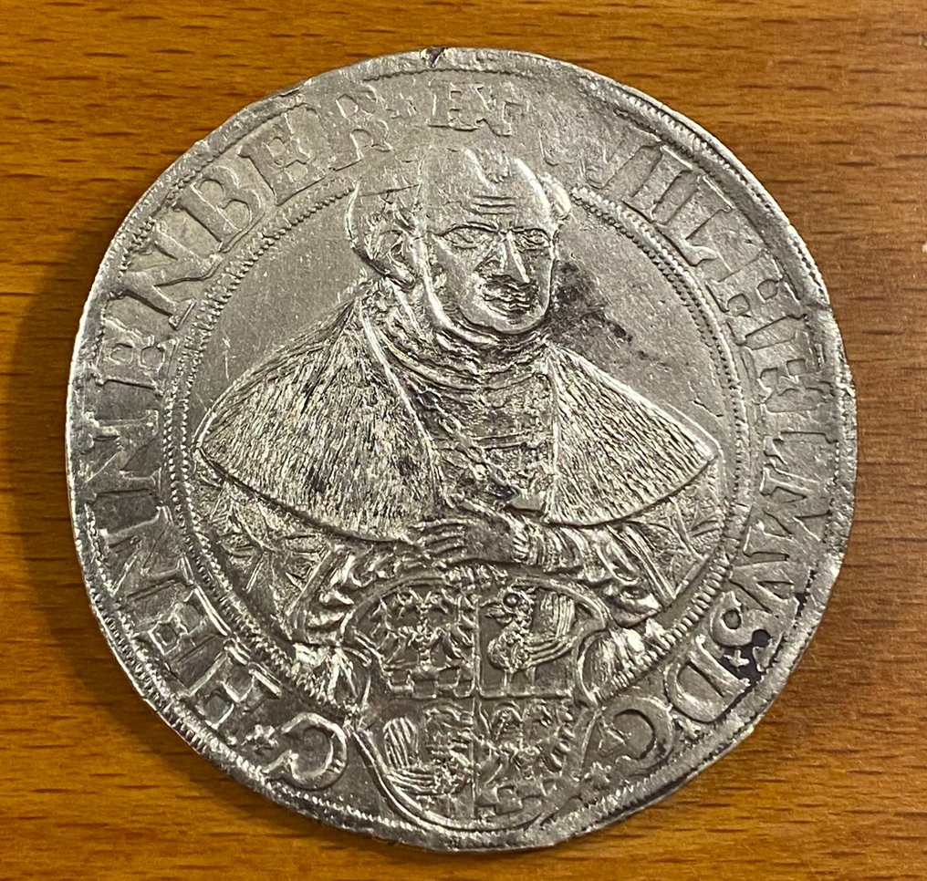 Tyskland, Henneberg-Schleusingen. Wilhelm VI. Thaler (taler) 1554 / Rare #1.0