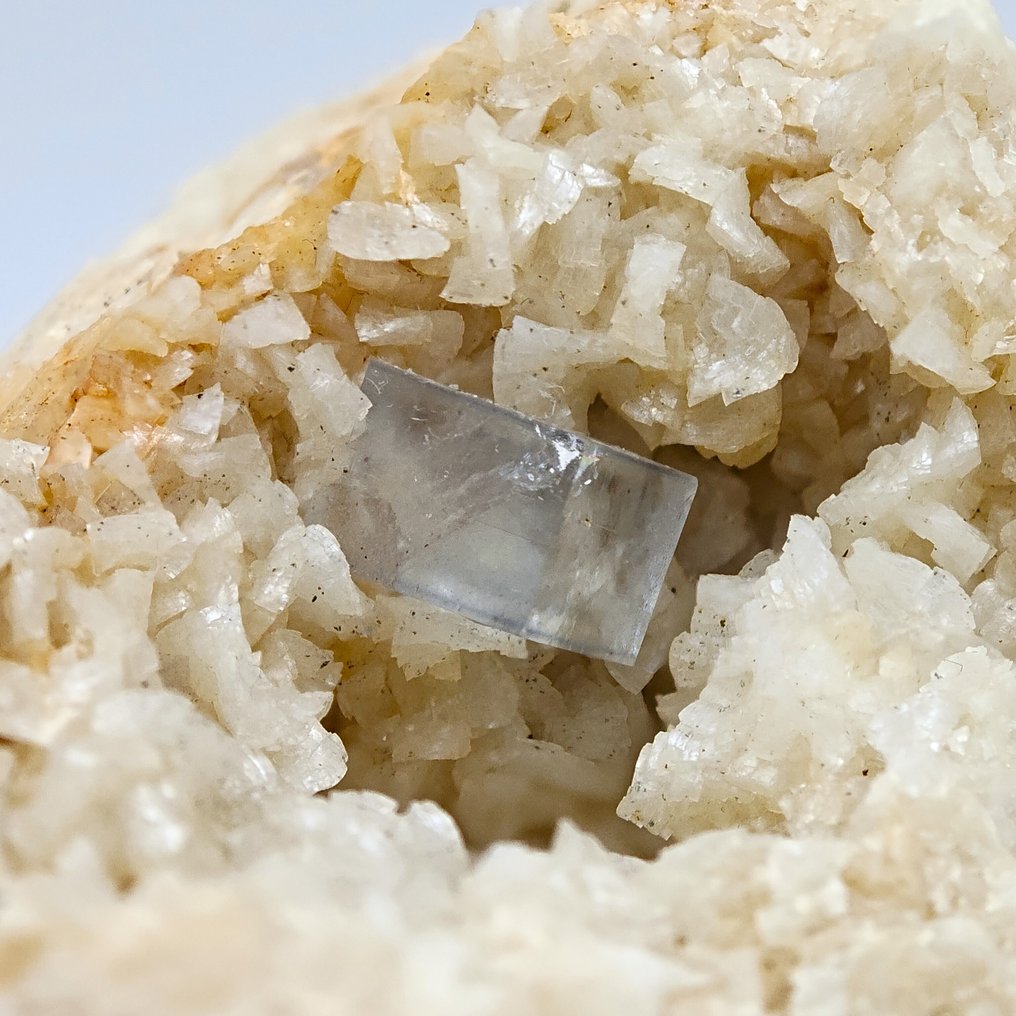 FLUORITE AZZURA in GEODE di DOLOMITE, Sardegna Geode - Altezza: 66 mm - Larghezza: 62 mm- 238 g #4.3