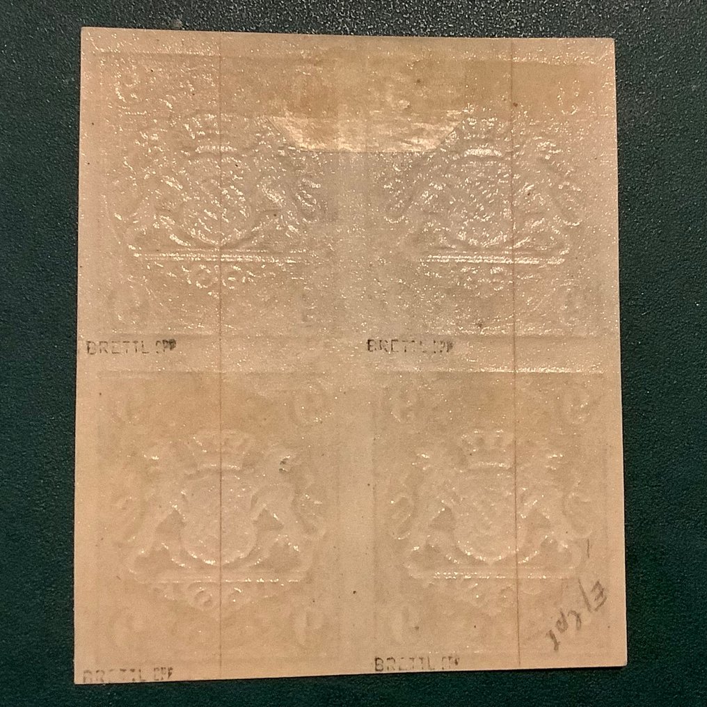 Bavaria 1867/1868 - 9 Kreuzer in a block of four - a perfectly inspected small board. - Michel 17 #1.0