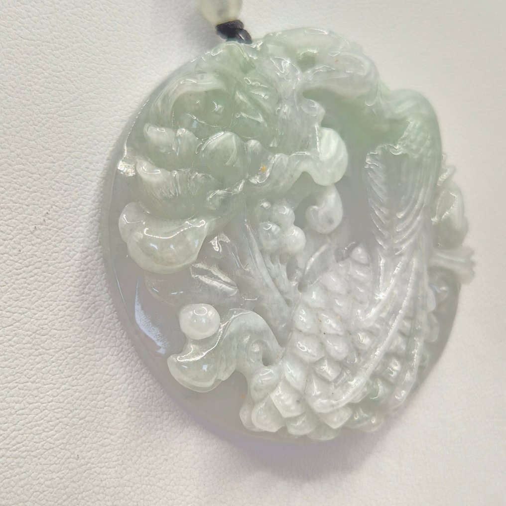 玉 - NGTC 认证的天然类型A翡翠吊坠 - 吊坠项链 #2.1