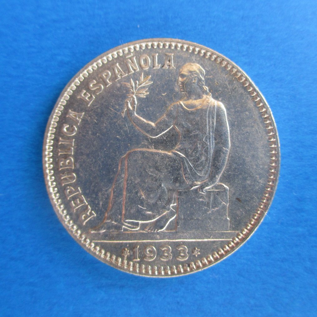 Ισπανία. 1 peseta 1933, II República Española  (χωρίς τιμή ασφαλείας) #1.0