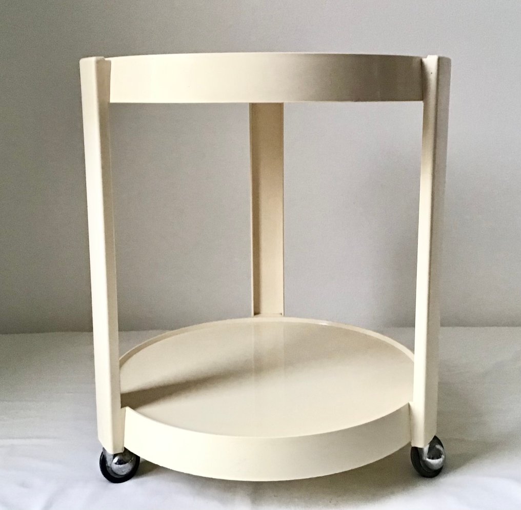 送食品的台车 -  - Jaren 70 硬塑料三轮手推车 #2.1