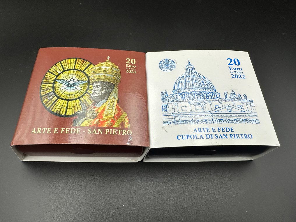 Βατικάνο. 20 Euro 2021/2022 "San Pietro" (2 stuks) Proof (χωρίς τιμή ασφαλείας) #1.0