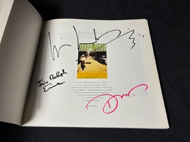 SIGNED; Wim Wenders, Donata Wenders - Buena Vista Social Club (SIGNED by BOTH + DRAWING, SUPER FRESH) - 1999 #2.1