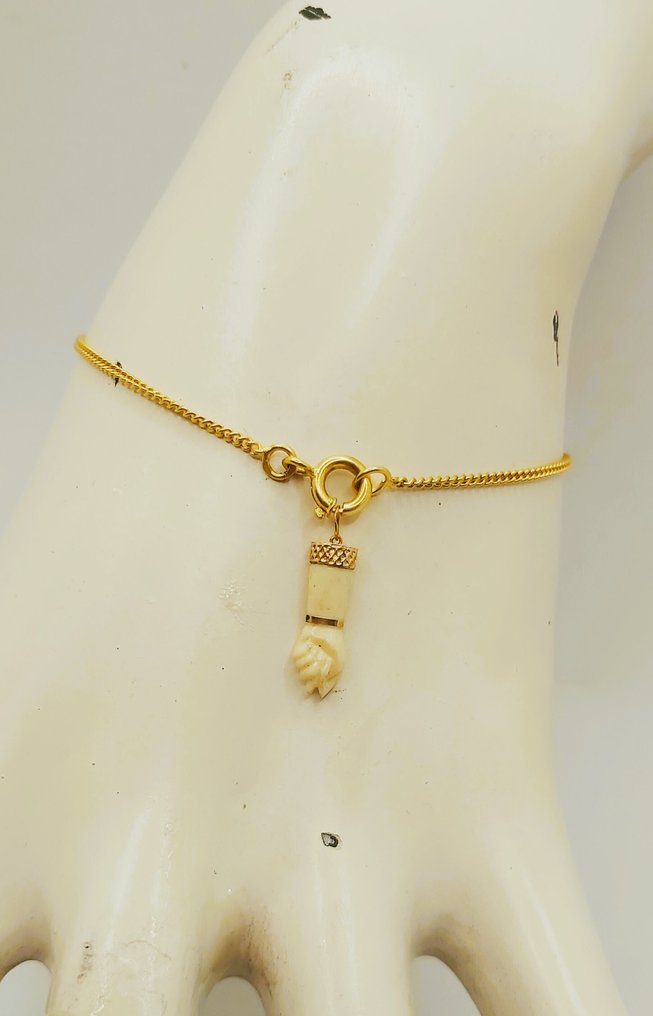 Zonder minimumprijs - 2-delige sieradenset - 19.2 kt. Geel goud #2.1