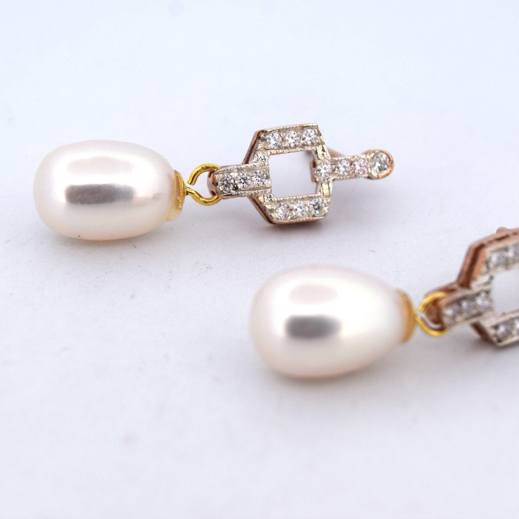 没有保留价 - 耳环 - 9 kt. 玫瑰金 - 0.60ct. tw. 钻石 (天然) #4.3