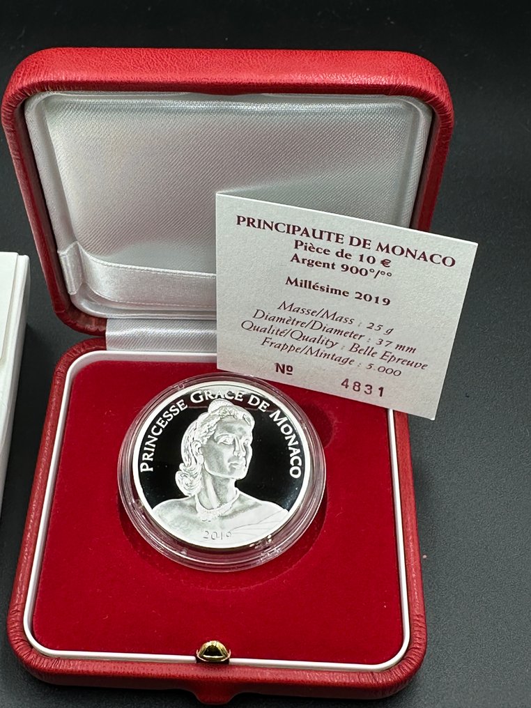 Μονακό. 10 Euro 2019 "Grace Kelly" Proof #1.0