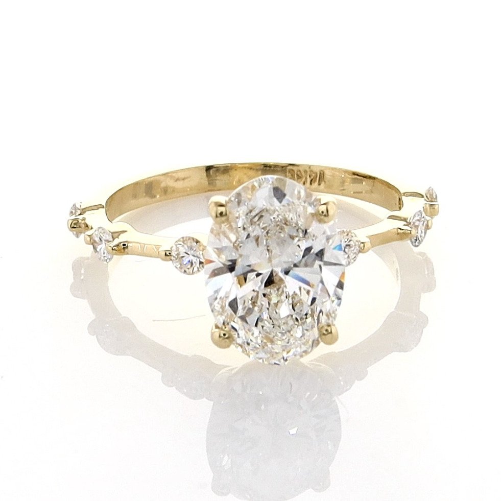 Nincs minimálár - Gyűrű - 14 kt. Sárga arany - 2.35ct. tw. Gyémánt (Laboratóriumban előállított) - Gyémánt - E VVS2 IGI Certified #1.0