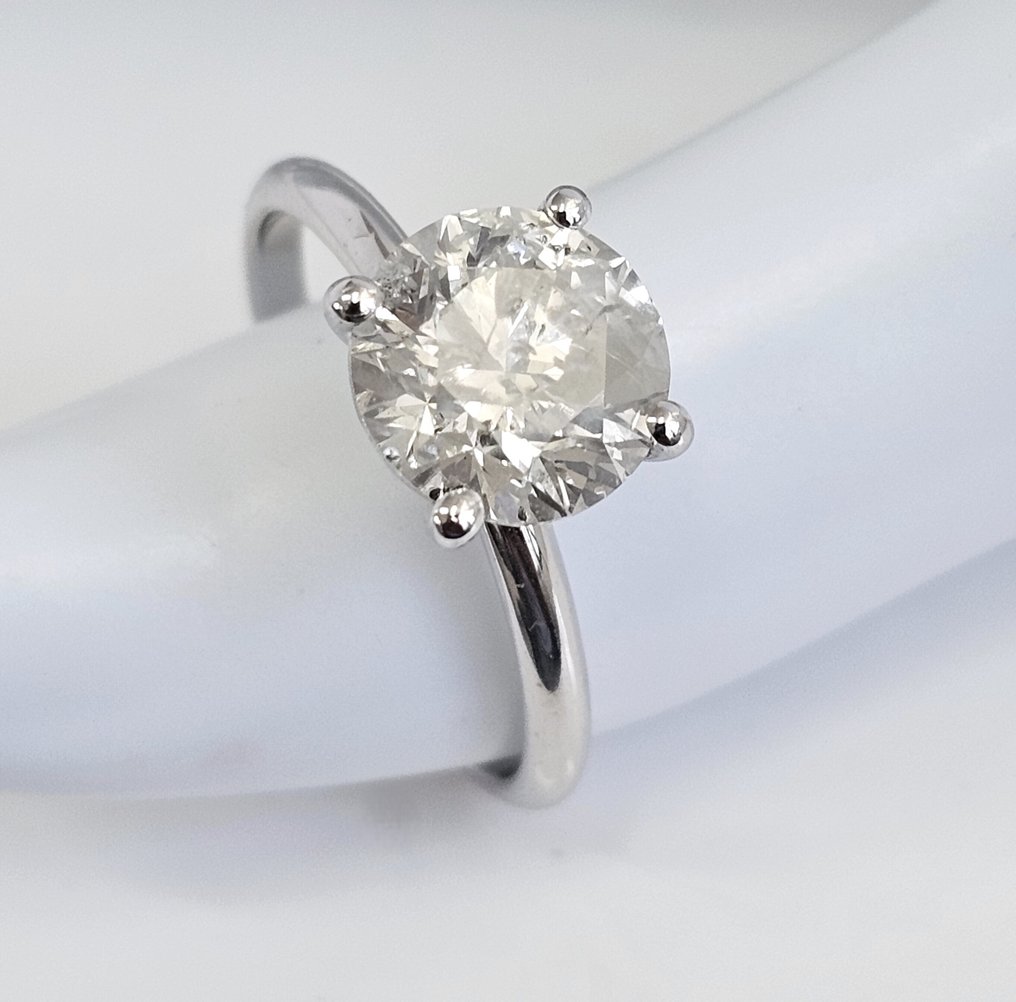 没有保留价 - 戒指 - 14K包金 白金 -  2.57ct. tw. 钻石 (天然) - 钻石 - 无底价 #4.3