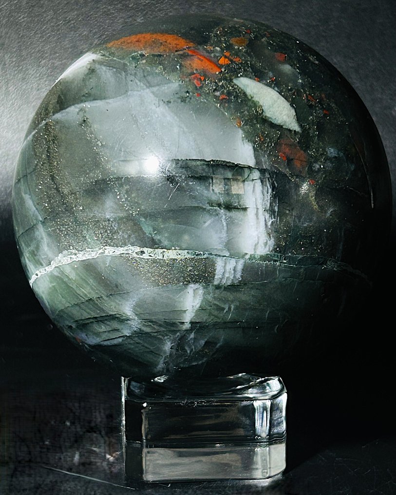 龙血玛瑙球体 – Tshipise,南非 Ø 81毫米- 746 g - (1) #3.2