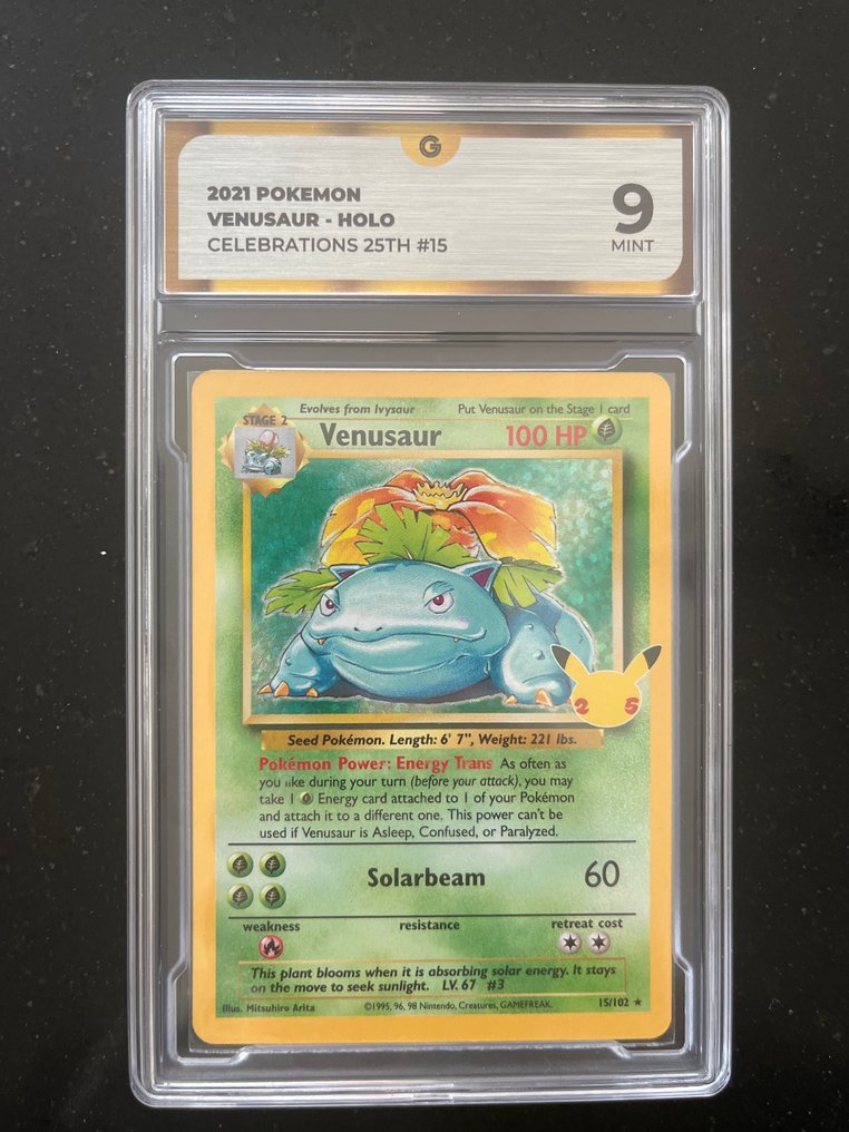Pokémon - 3 Graded card - Charizard, Blastoise, Venusaur Foil - GG 9 - Various sets #2.1