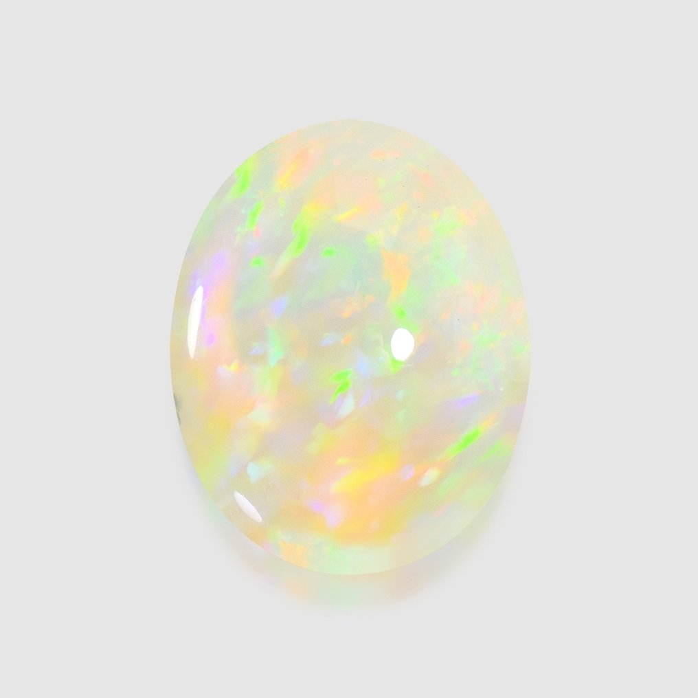 没有保留价 - 1 pcs 白色 蛋白石 - 10.90 ct - 国际有色宝石协会(ICA GemLab) #1.0