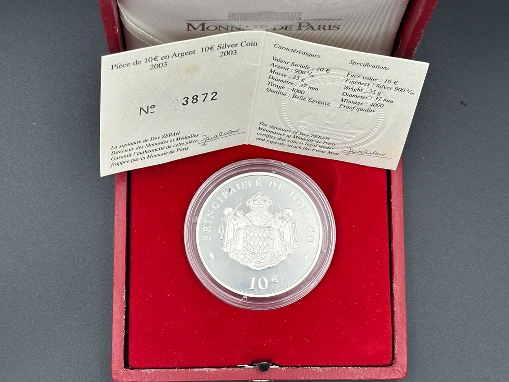 Μονακό. 10 Euro 2003 "Rainier III et Albert" Proof  (χωρίς τιμή ασφαλείας) #1.0