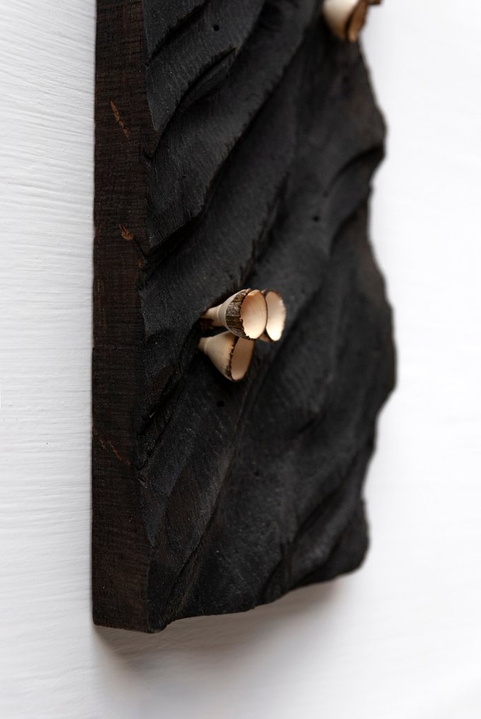 Riccardo Masini - Sculpture, Baikà 梅花 n.21 - Sei fiori | No reserve - 34 cm - Oak, Maple #1.0