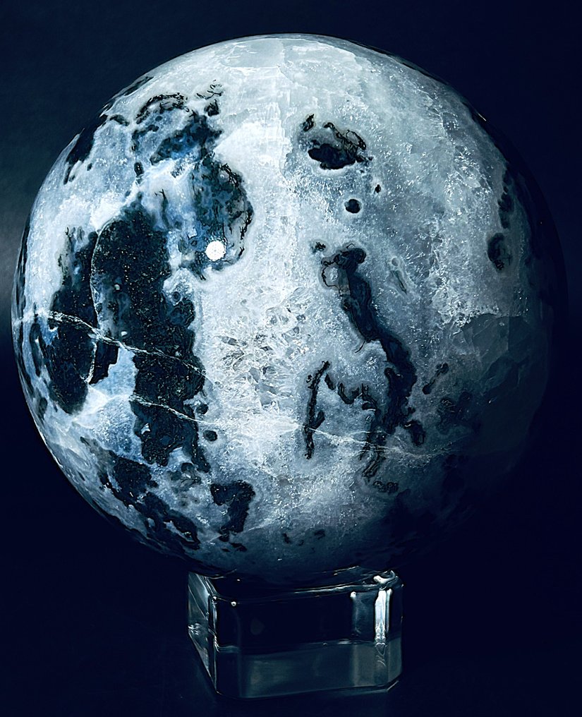 ***ΧΩΡΙΣ ΕΛΑΧΙΣΤΗ ΤΙΜΗ*** Κρύσταλλος σφαίρα από άγριο άγκαθο με μοτίβα που μοιάζουν με τοπίο από την Ø 98mm- 1290 g - (1) #4.3