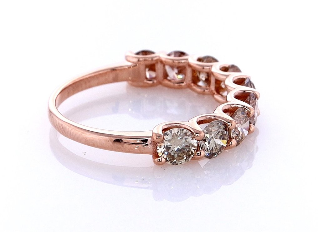 没有保留价 - 戒指 - 14K包金 玫瑰金 -  1.96ct. tw. 钻石 (天然色彩的) #4.3