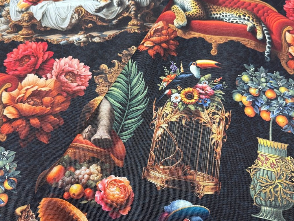 神话动物与野性高贵：在Cotone d’Arte上的魔法王国 - 室內裝潢織物  - 3 m - 2.8 m #4.3