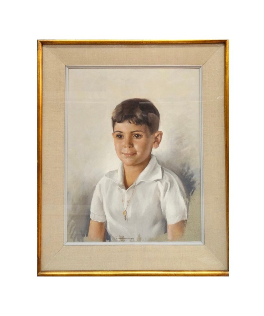 Sam Morse-Brown (1903–2001) - NO RESERVE - Portrait of a boy with a communion medal #3.2