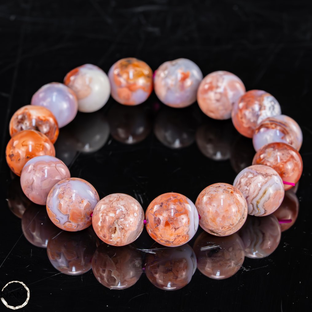 Πανέμορμο βραχιόλι με ζαχαρωτό και χαλαζία Ήπια χρώματα, φυσική κομψότητα και ουράνια ελαφρότητα 260,75ct- 52.15 g #1.0