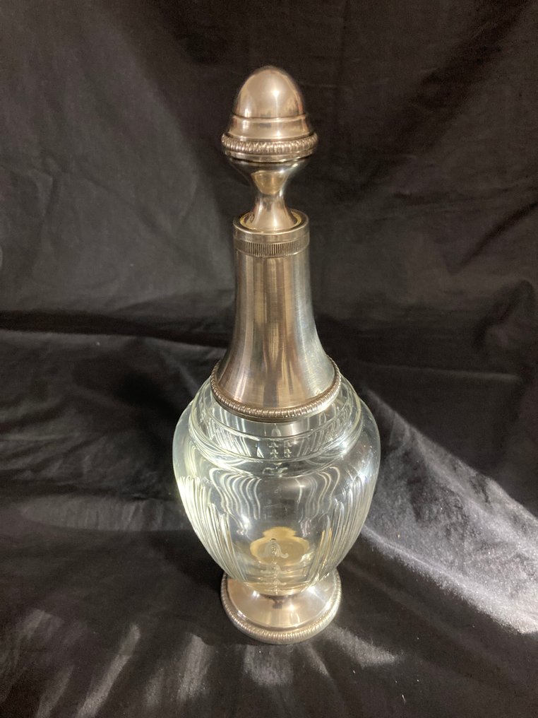 Poinçon Maitre Orfèvre J.S - Decanter - Incredibile caraffa o decantatore Poinçon Minerve 1er Titre - .925 argento #1.0