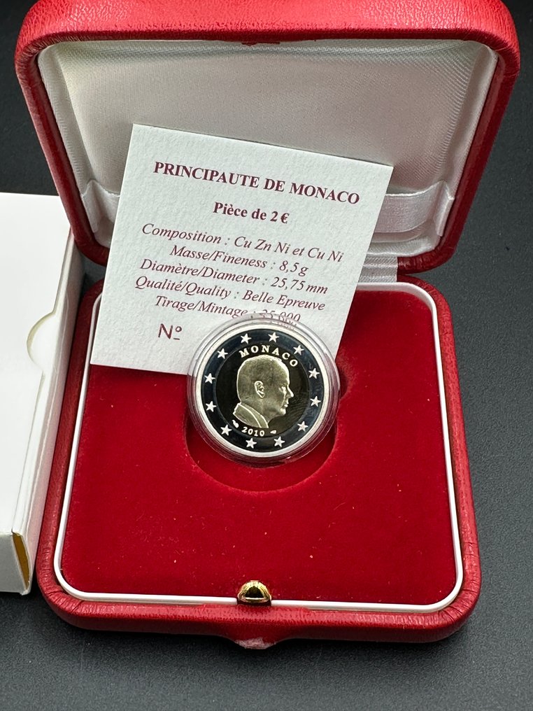 Mónaco. 2 Euro 2010 "Albert II" Proof  (Sin precio de reserva) #1.0