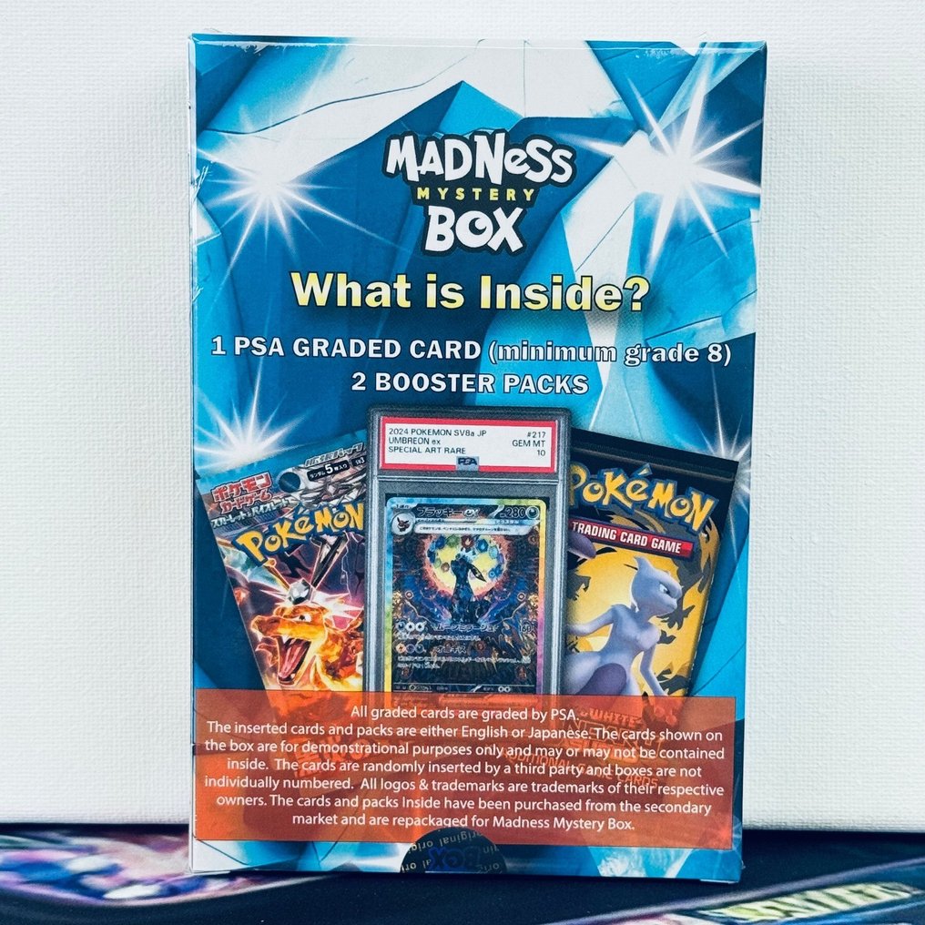 Pokémon Mystery box - Madness Mystery Box - PSA Graded Card & 2 Booster Packs - Pokémon #1.0