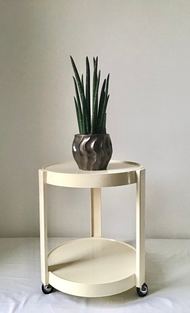 送食品的台车 -  - Jaren 70 硬塑料三轮手推车 #3.2