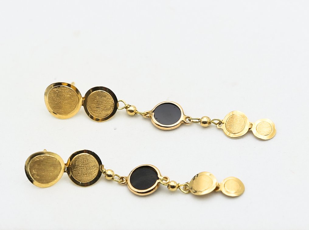 Σκουλαρίκια - 18 καράτια Κίτρινο χρυσό Όνυχας #1.0