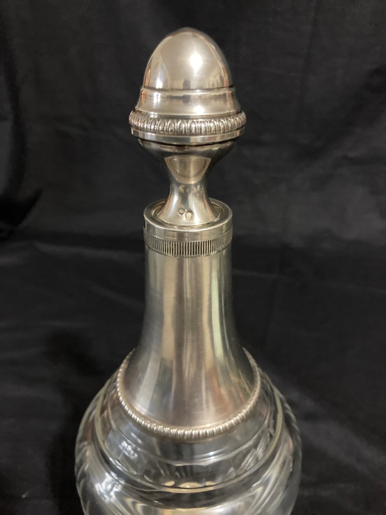 Poinçon Maitre Orfèvre J.S - Decanter - Incredibile caraffa o decantatore Poinçon Minerve 1er Titre - .925 argento #2.1