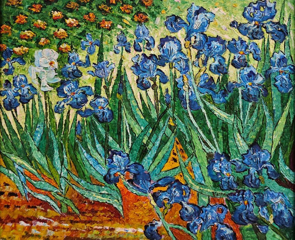 Daprés Van Gogh (XX) - Blue irises in the Provençal sun #1.0