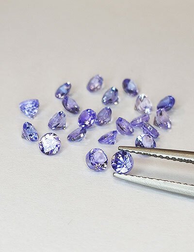 22 pcs  Μπλε, Βιολετί Τανζανίτης  - 3.06 ct - Antwerp Laboratory for Gemstone Testing (ALGT) #1.0