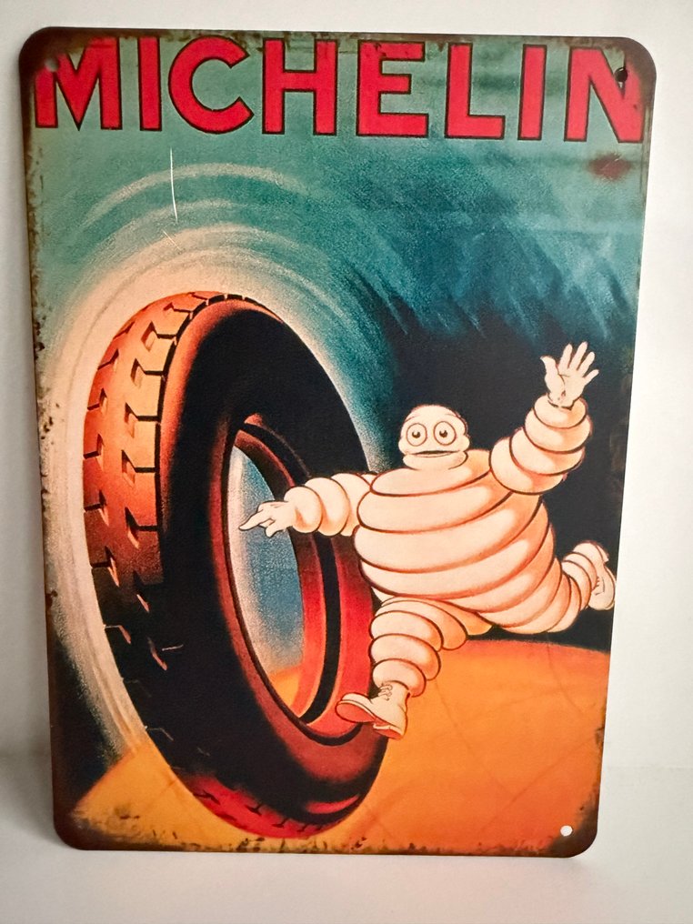 Michelin Bibendum  tin plaque advertising Διαφημιστική φιγούρα - Κασσίτερος - 2000-2010 #2.1