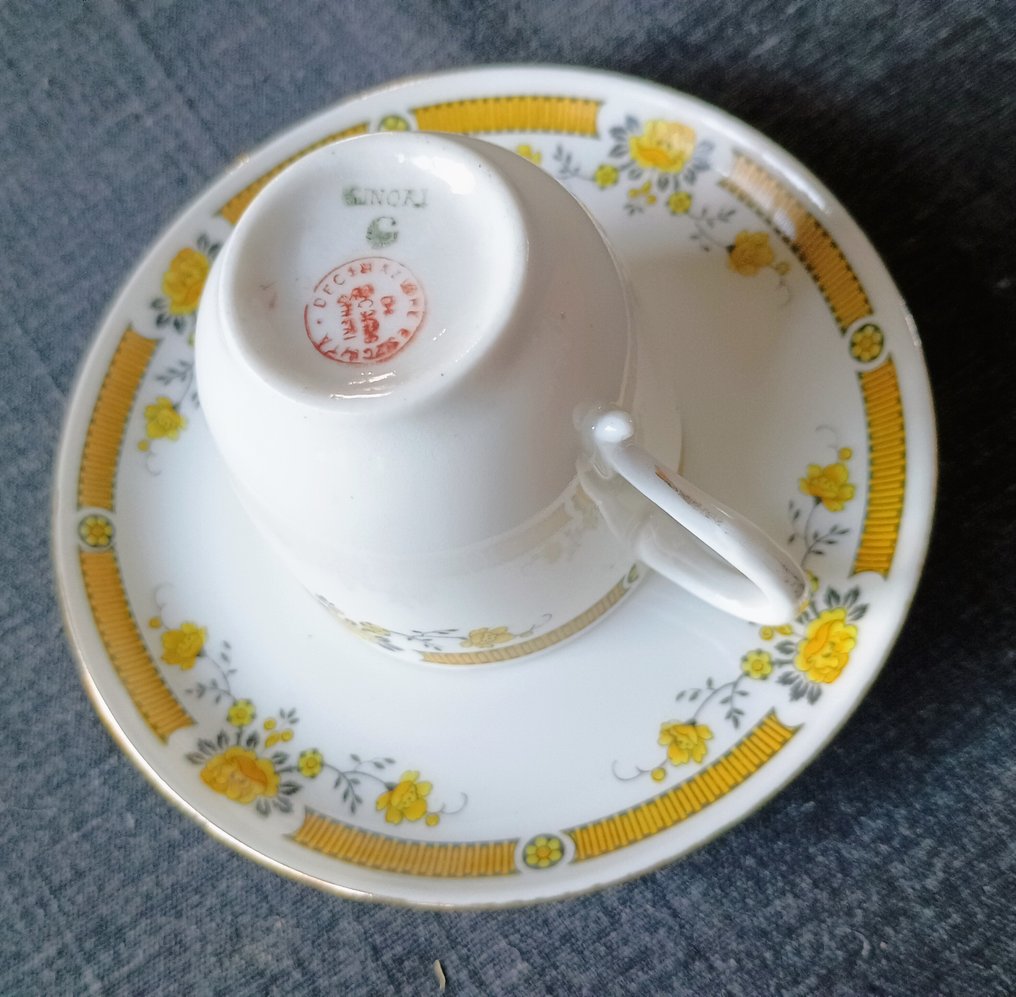 Richard Ginori - Set da caffè (18) - Oro 24 kt - Fiori gialli #2.1