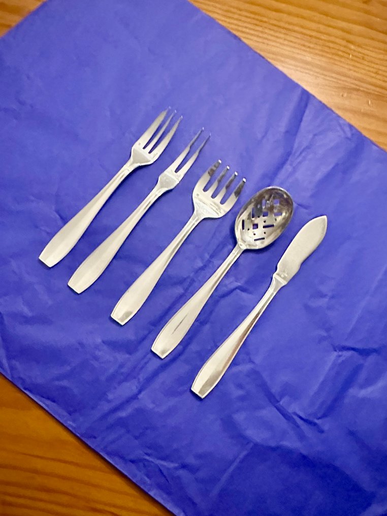 Christofle - Πιάτο γλυκισμάτων (5) - Atlas - Επάργυρο #1.0