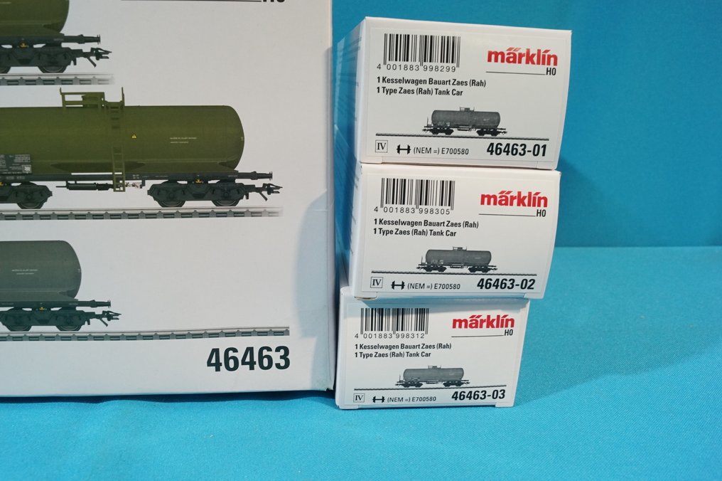 Märklin H0 - 46463 - Carrozza merci di modellini di treni (1) - Set di carri cisterna - CSZ #3.2