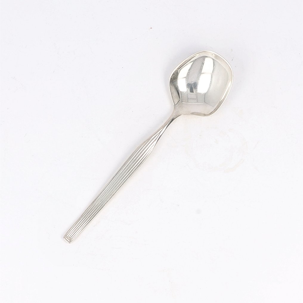 Robbe & Berking - Koffielepel/ Taartvork - Model 'Metropolitan' - Ménagère (12) - Argent 800 #4.3