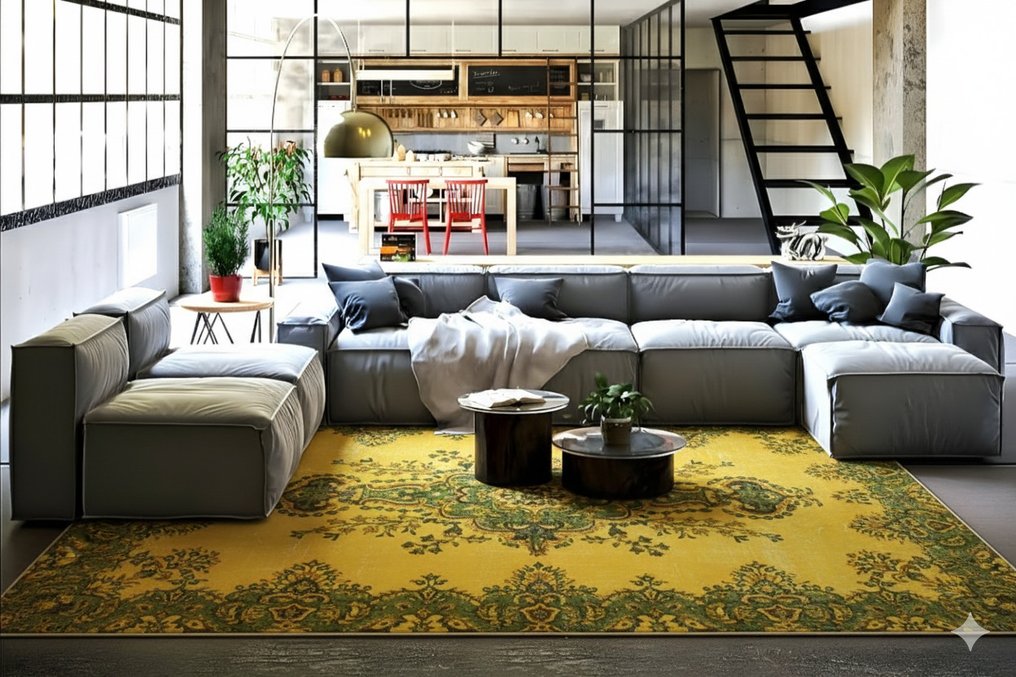 令人惊叹的黄色复古 - 小地毯 - 290 cm - 200 cm - 带证书 #4.3