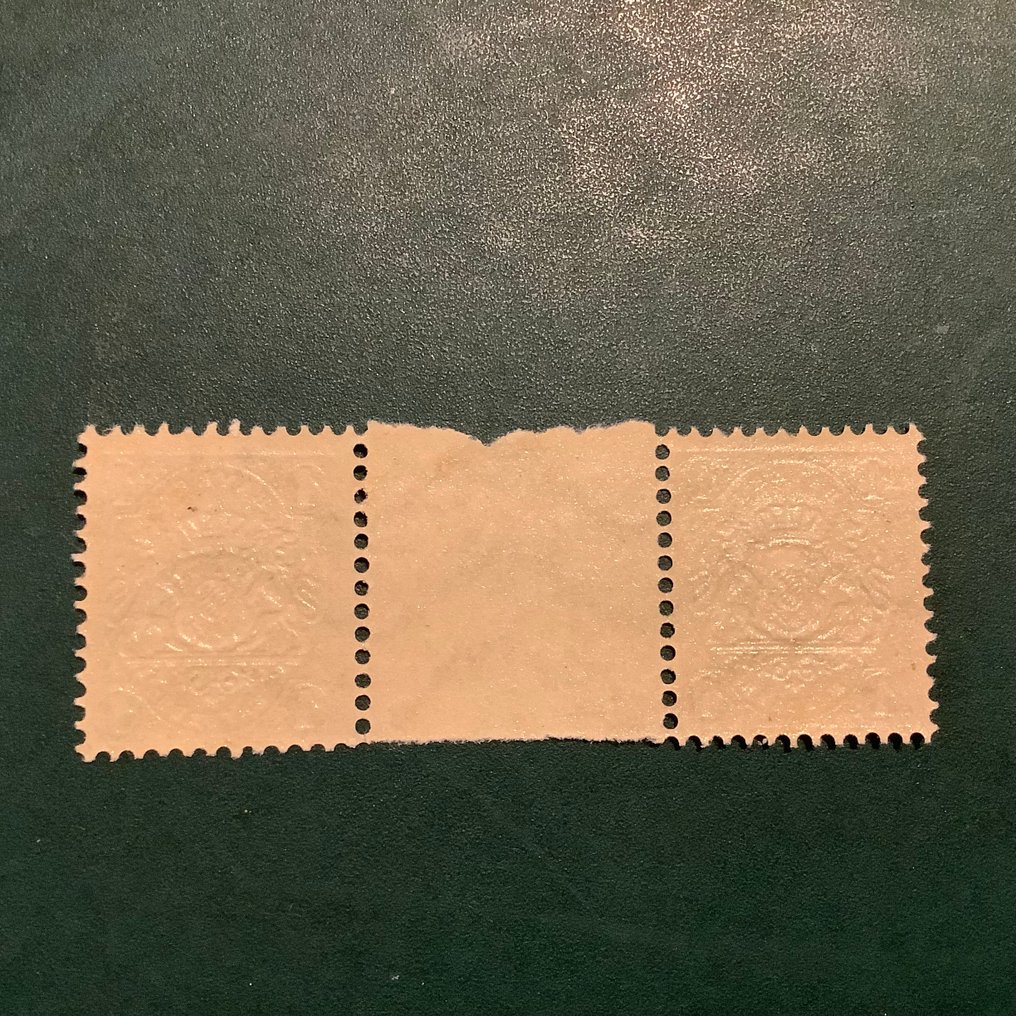 巴伐利亚 1875 - 克鲁泽武器徽章，带中间面板，C色调，配有完美的照片证书，Sem - Michel 32c ZW #1.0