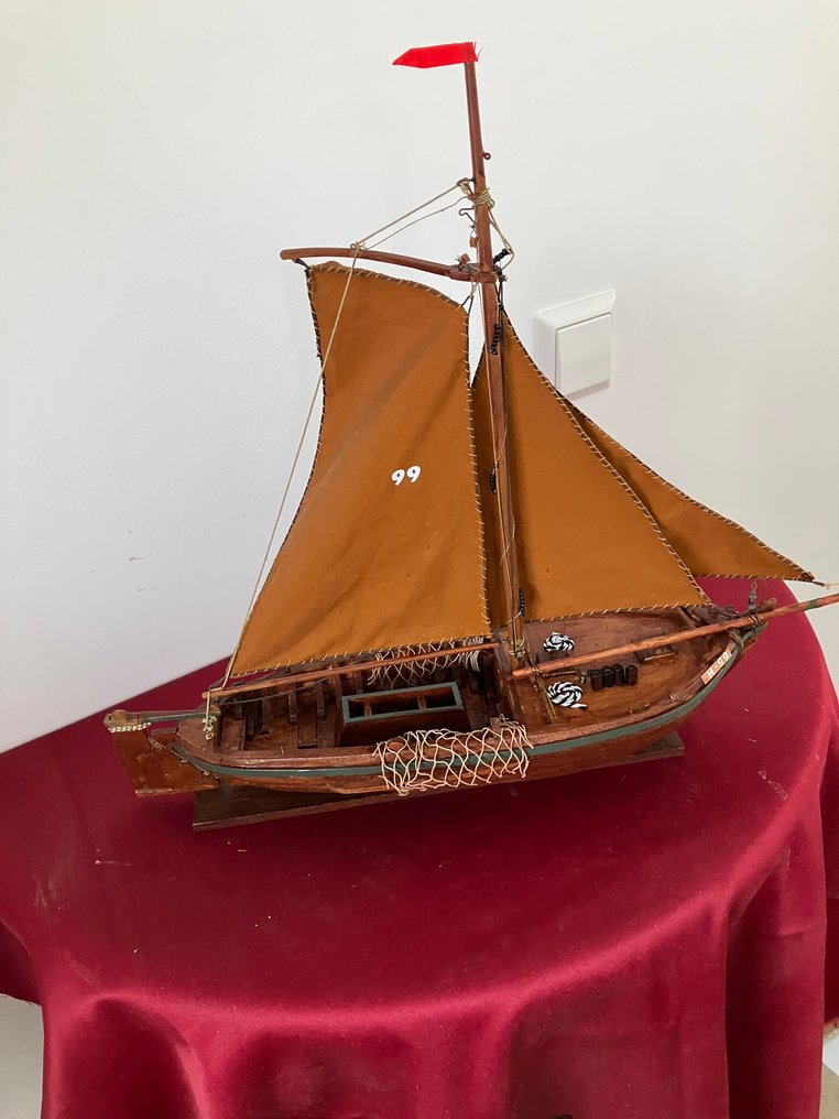 航海物件 - 木, 棉- Botter。H-99 来自 Heeg #1.0