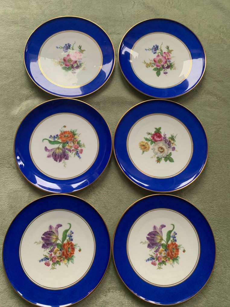 Josef Kuba Wien - Plate (6) - Porcelain - 6-piece porcelain set #1.0