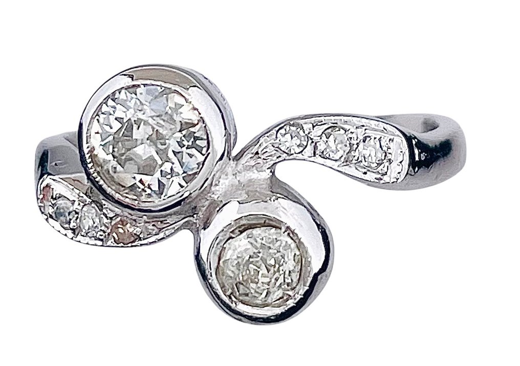 戒指 白金 钻石 (天然)  #2.1