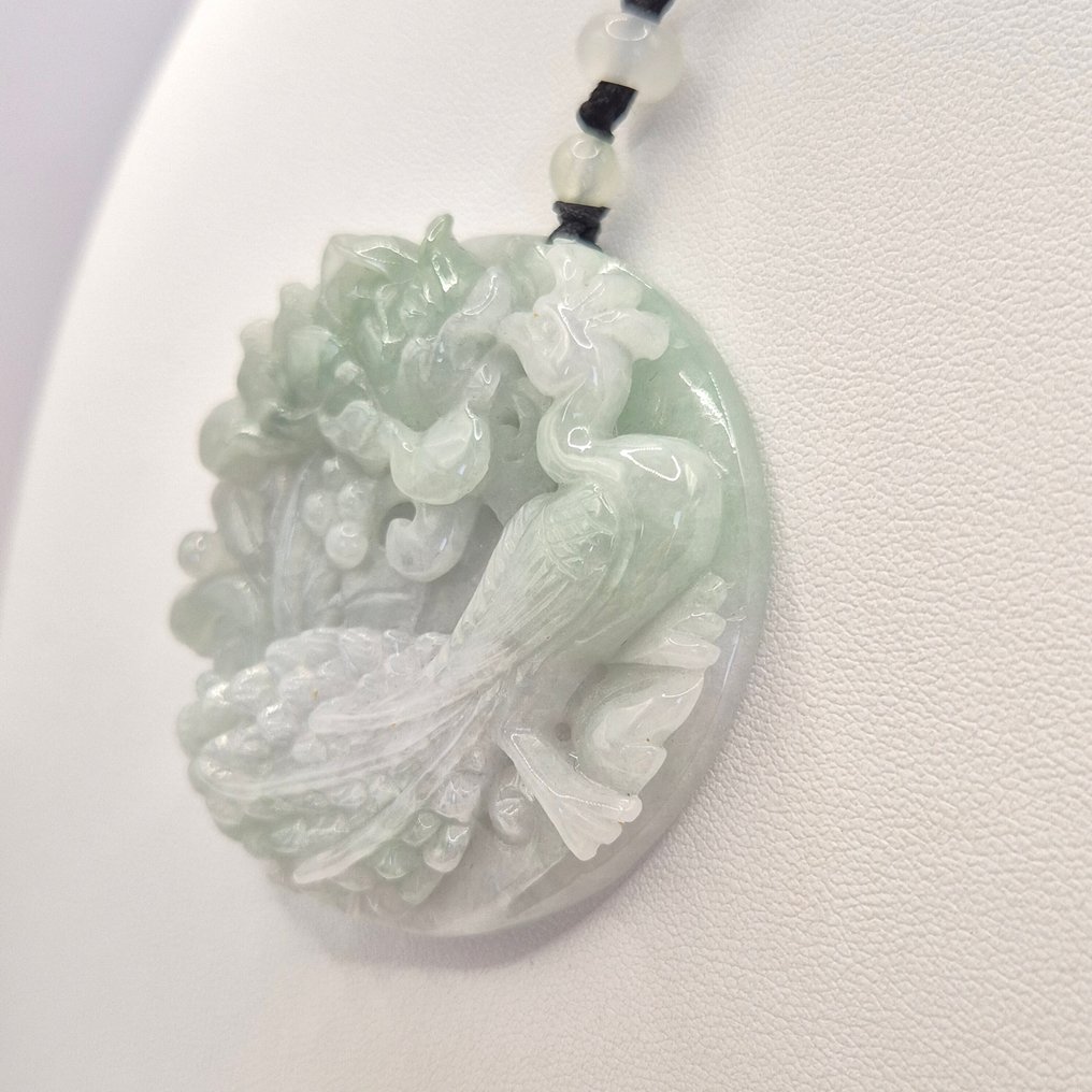 玉 - NGTC 认证的天然类型A翡翠吊坠 - 吊坠项链 #3.2