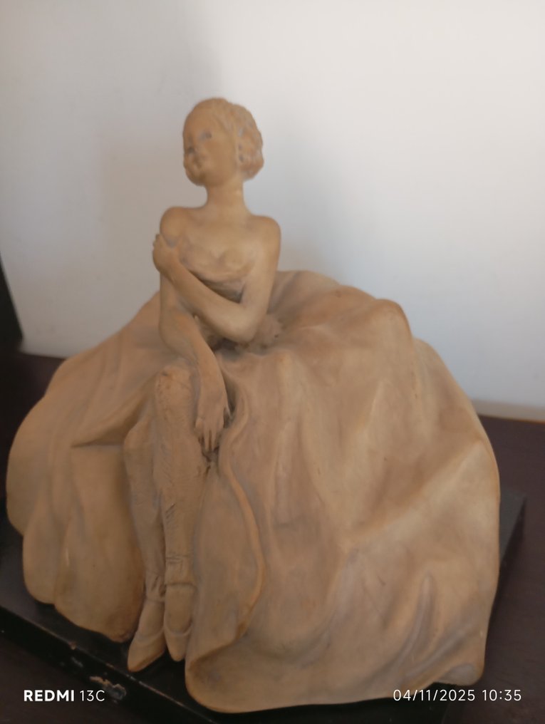 Bruno Tornati - Γλυπτό, Dama - 22 cm - Terracotta - 1940 #1.0