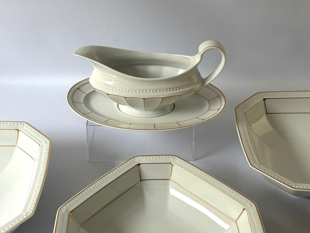 Tirschenreuth / Hutschenreuther - 餐具套装 (8) - Chevalier Perlrand mit Golddekor - 瓷 #3.2