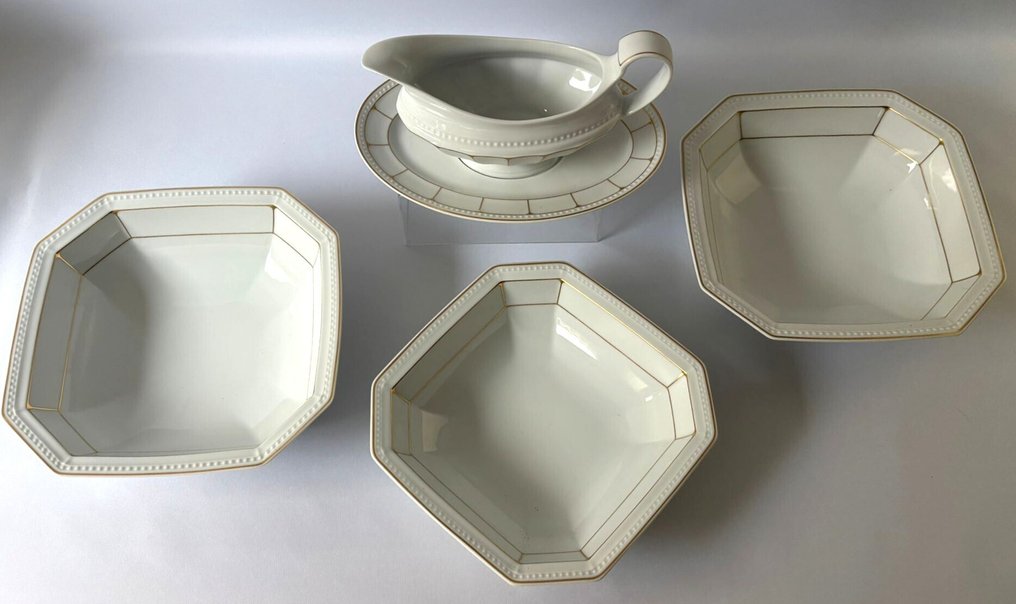 Tirschenreuth / Hutschenreuther - 餐具套装 (8) - Chevalier Perlrand mit Golddekor - 瓷 #1.0