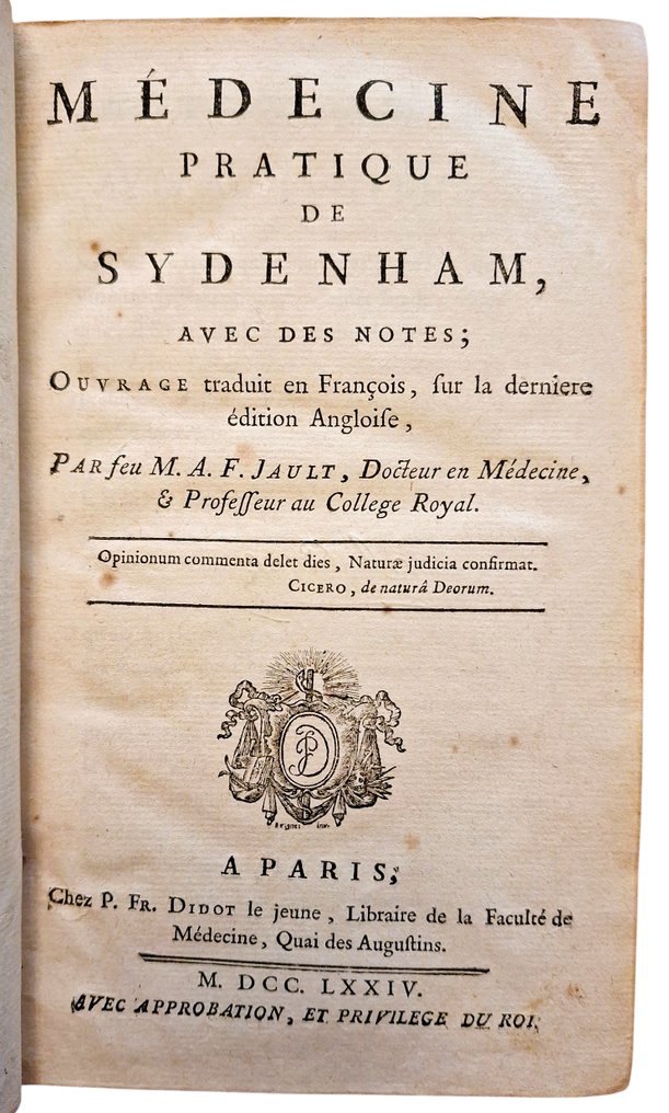Sydenham / Jault - Médecine Pratique - 1774 #1.0