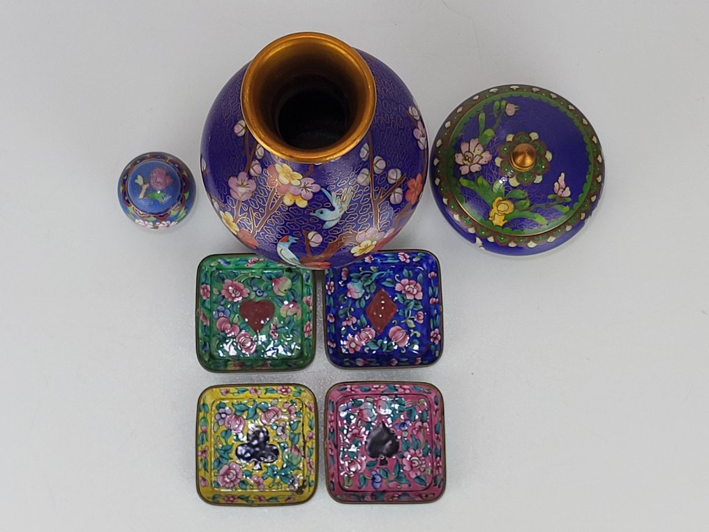 花瓶 - Cloisonne - 中國 - Cloisonne 艺术品 (沒有保留價) #2.1