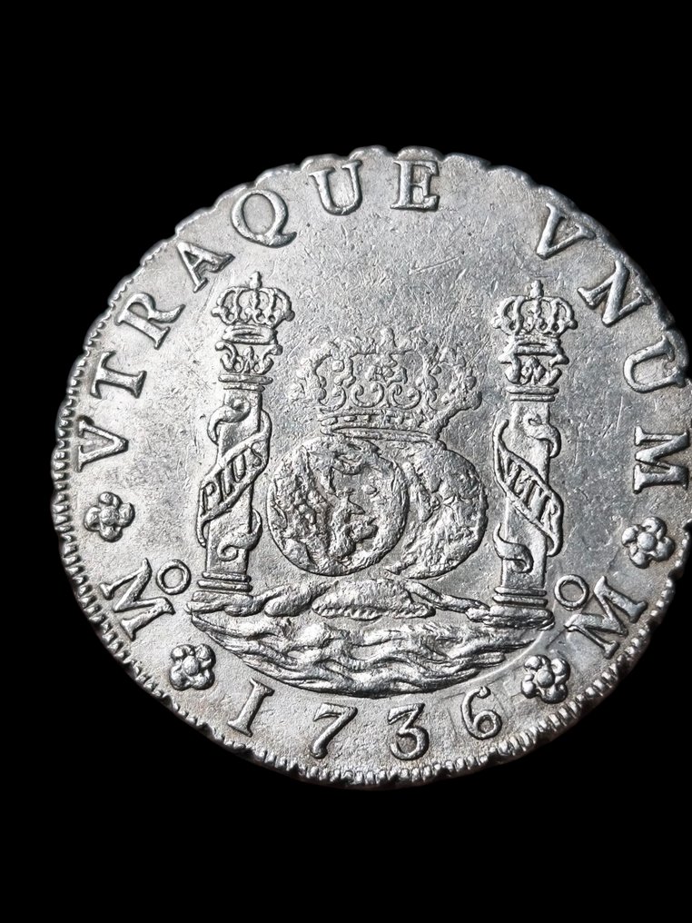 Kongeriget Spanien. Filip 5.. 8 Reales 1736 Mexico MF (Ingen mindstepris) #3.2